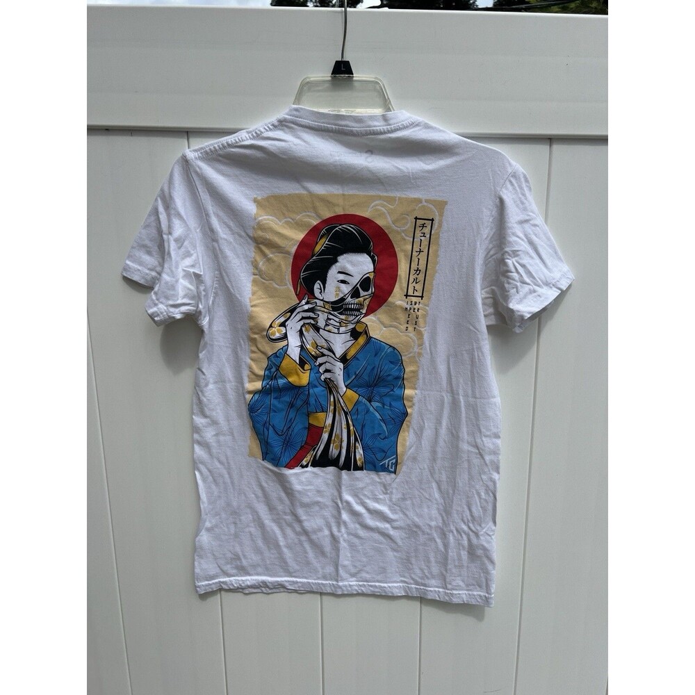 Tuner Cult Mens Graphic Crew Neck Short Sleeve Japanese Print Sz Small